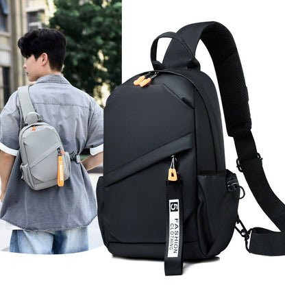 OMASKA Men’s Crossbody Bag – Waterproof Oxford Sling with USB | 2313