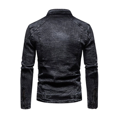 Giacche in denim vintage da uomo slim fit tinta unita | JK88