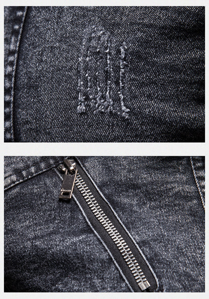 Giacche in denim vintage da uomo slim fit tinta unita | JK88