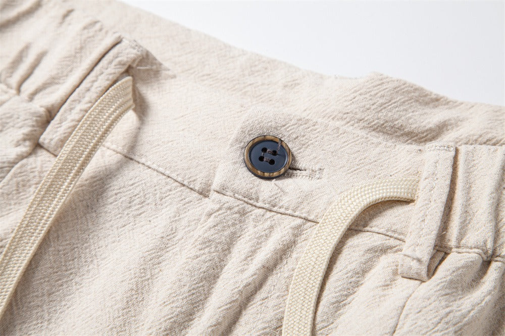 Men's Linen-Cotton Casual Trousers - 2025 Spring Slim-Fit Anti-Wrinkle Pants | PM1203