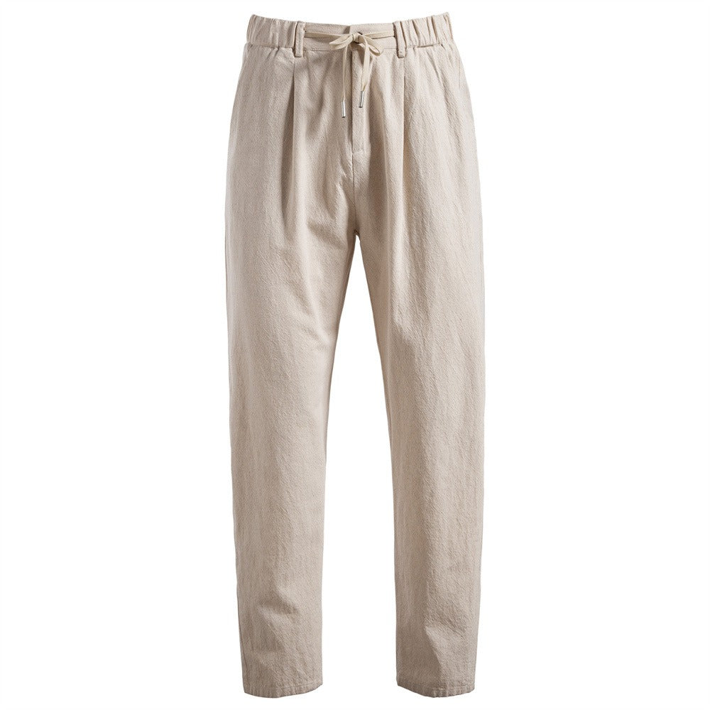 Men's Linen-Cotton Casual Trousers - 2025 Spring Slim-Fit Anti-Wrinkle Pants | PM1203