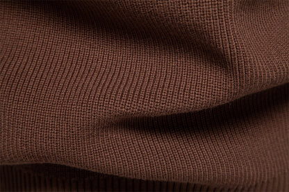 Men’s High-Neck Zip Cardigan Sweater – Solid Color Knit Pullover, Business Casual Warm Winter Jacket for Men | SW833