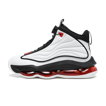 Men’s High-Top Basketball Shoes with Rotating Strap & Air Cushion – Street Sport Sneakers | A329