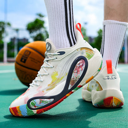 Men’s High-Grip Basketball Sneakers – Youth Street Sport Shoes with Durable Rubber Sole | 8506