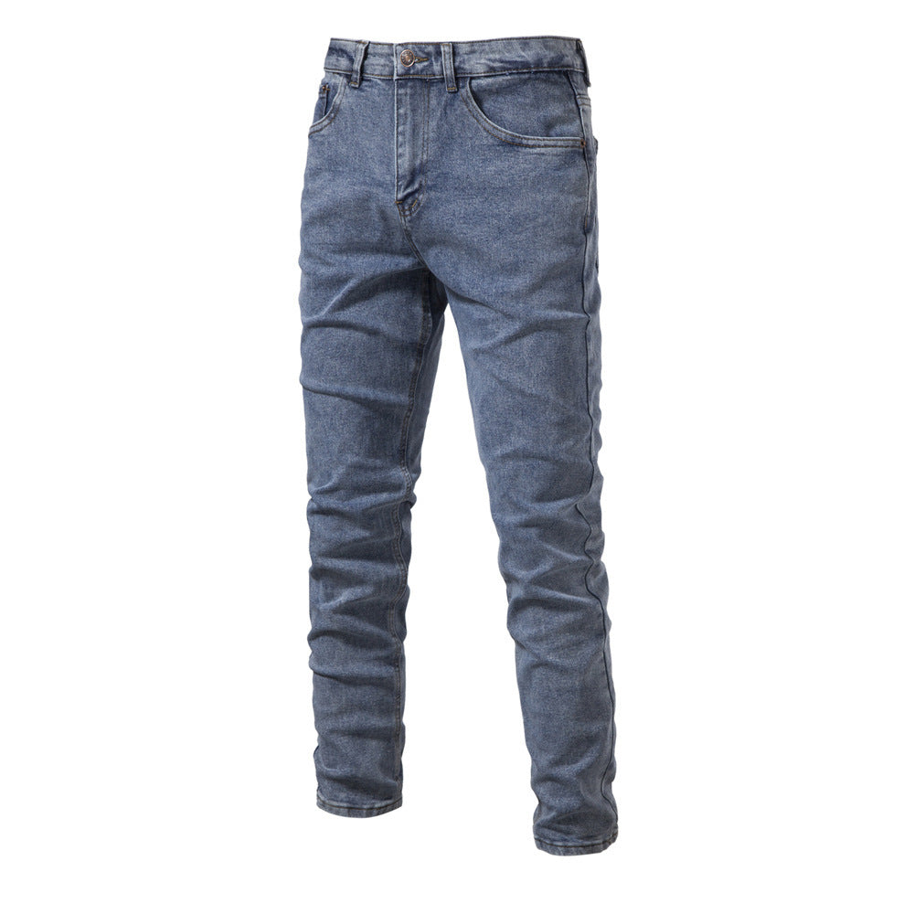 Men's Jeans Pants Casual Autumn Male Ripped Skinny Stretch Trouser Pants | ZH10