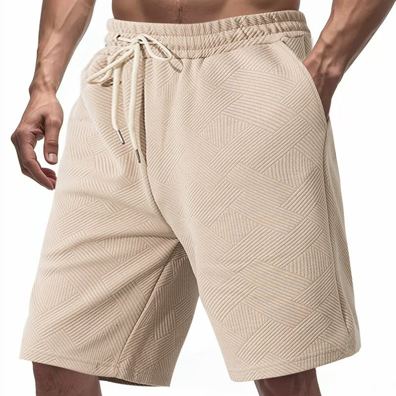 Men's Heavyweight Jacquard Streetwear Shorts - Summer Hip-Hop Casual Collection | YLG-12