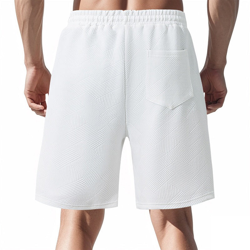 Men's Heavyweight Jacquard Streetwear Shorts - Summer Hip-Hop Casual Collection | YLG-12