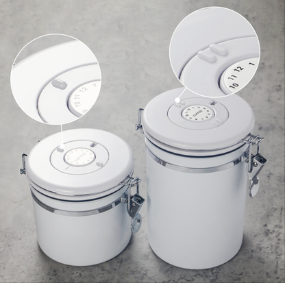 Stainless Steel Coffee Canister – Airtight Storage with CO₂ Valve & Date Tracker (1.5L / 1.8L) | NB-MFG