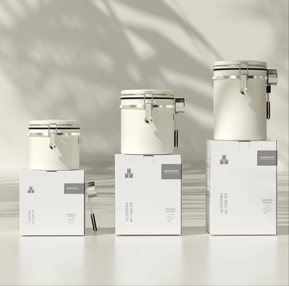 Stainless Steel Coffee Canister – Airtight Storage with CO₂ Valve & Date Tracker (1.5L / 1.8L) | NB-MFG