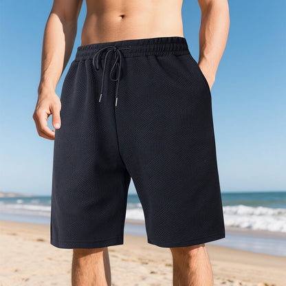 Men's Heavyweight Jacquard Streetwear Shorts - Summer Hip-Hop Casual Collection | YLG-12