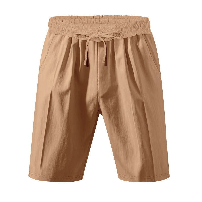 Men's Lightweight Linen-Blend Beach Shorts - Relaxed Fit 5-Inch Casual Shorts | WW-2