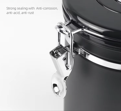 Stainless Steel Coffee Canister – Airtight Storage with CO₂ Valve & Date Tracker (1.5L / 1.8L) | NB-MFG