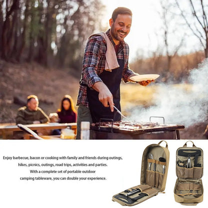 Outdoor Camping Cutlery Storage Bag – Portable Oxford Travel Organizer | AKM-318