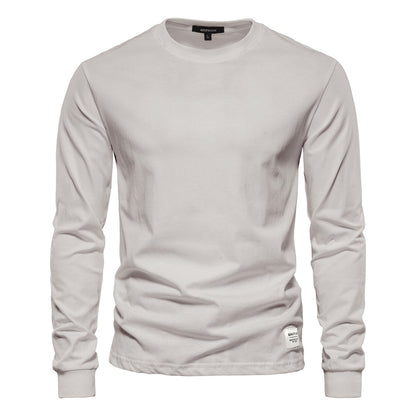 Men’s Oversized Long Sleeve T-Shirt – Casual Streetwear Cotton Crewneck Top for Everyday Style | AX601
