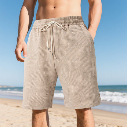 Men's Heavyweight Jacquard Streetwear Shorts - Summer Hip-Hop Casual Collection | YLG-12