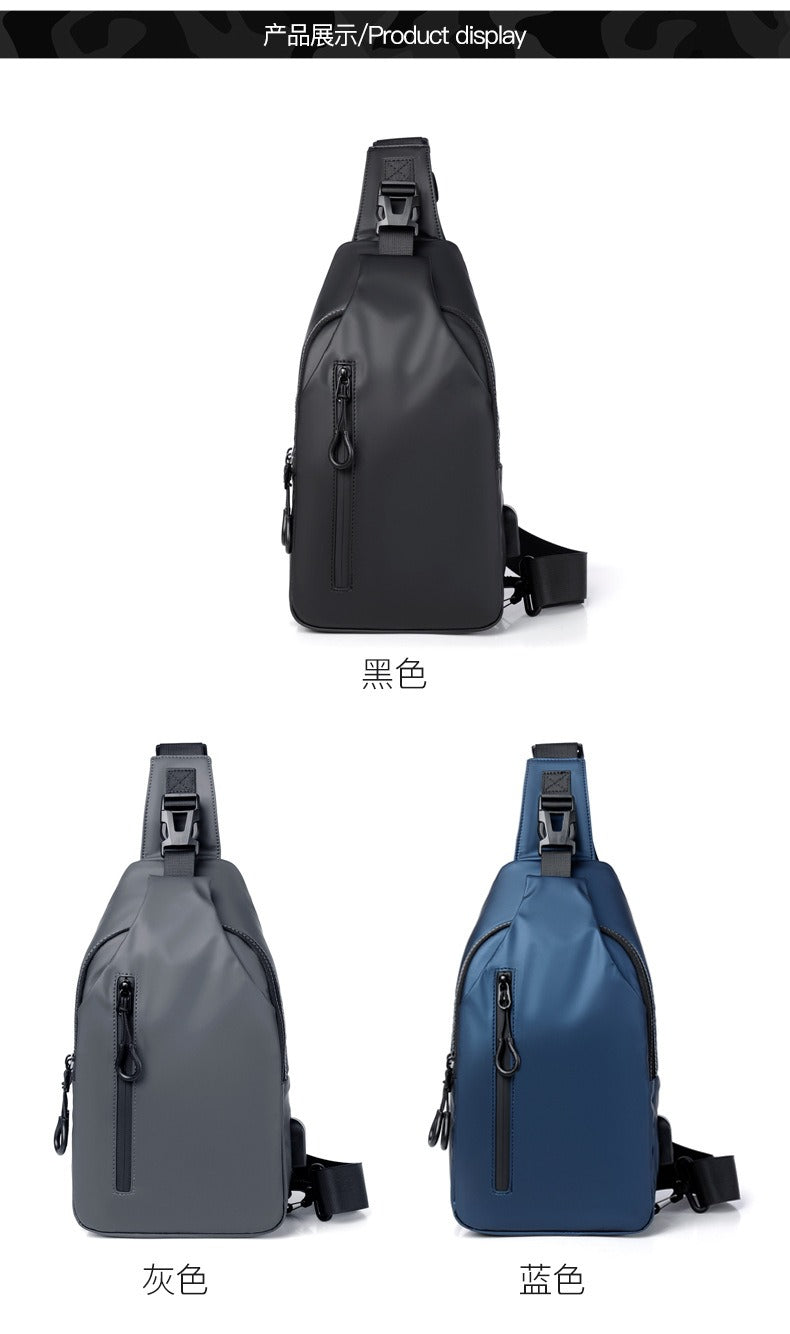 OMASKA Men’s Crossbody Sling – Lightweight Oxford Chest Bag | 0126