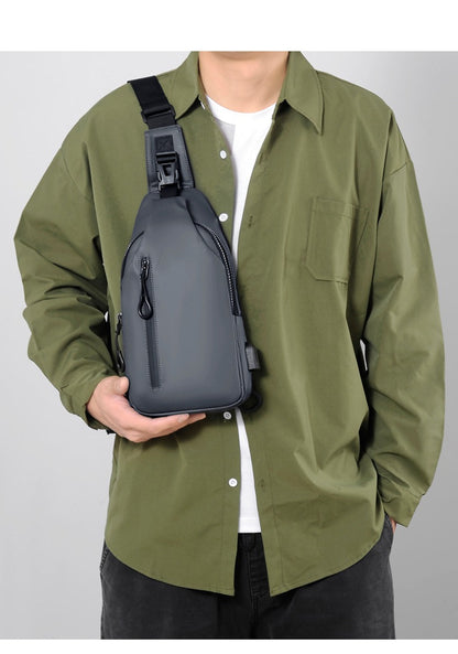 OMASKA Men’s Crossbody Sling – Lightweight Oxford Chest Bag | 0126
