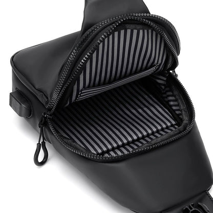 OMASKA Men’s Crossbody Sling – Lightweight Oxford Chest Bag | 0126