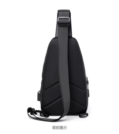 OMASKA Men’s Crossbody Sling – Lightweight Oxford Chest Bag | 0126