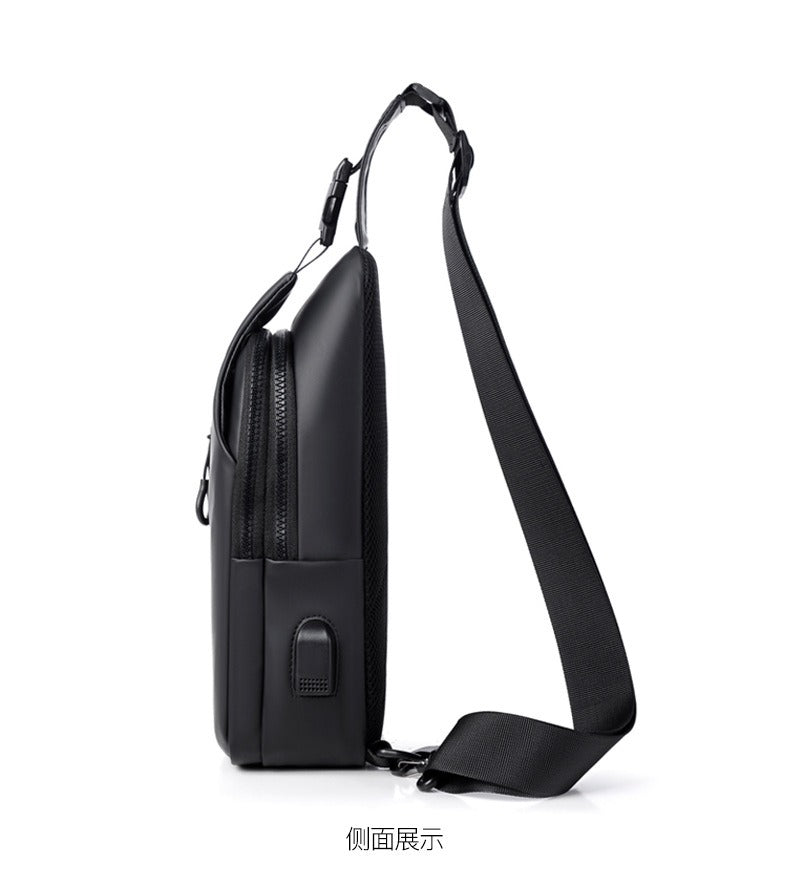 OMASKA Men’s Crossbody Sling – Lightweight Oxford Chest Bag | 0126