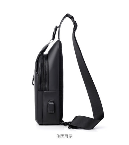 OMASKA Men’s Crossbody Sling – Lightweight Oxford Chest Bag | 0126