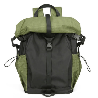 Men’s Roll-Top Backpack – 20–35L Expandable, Laptop & Travel Bag | K001