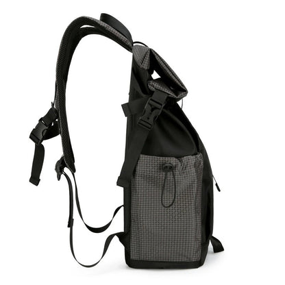 Men’s Roll-Top Backpack – 20–35L Expandable, Laptop & Travel Bag | K001