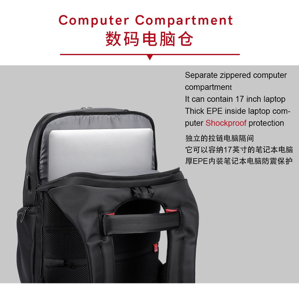Kingsons Travel Laptop Backpack – USB Charging, Anti-Theft, Waterproof | 3140