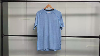 Men Short Sleeve Quick Dry Athletic Gym Active T Shirt Moisture Wicking Top | 6098