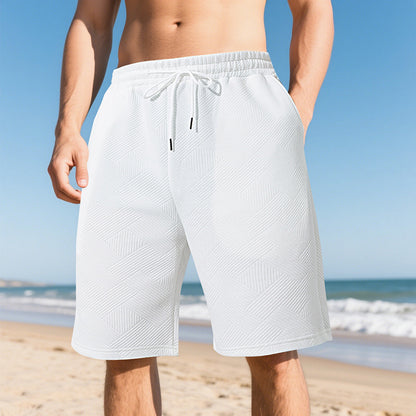 Men's Heavyweight Jacquard Streetwear Shorts - Summer Hip-Hop Casual Collection | YLG-12