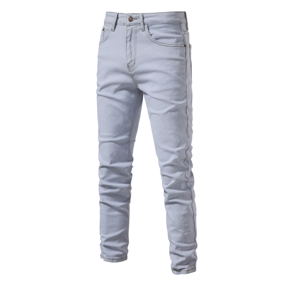 Men's Jeans Pants Casual Autumn Male Ripped Skinny Stretch Trouser Pants | ZH10