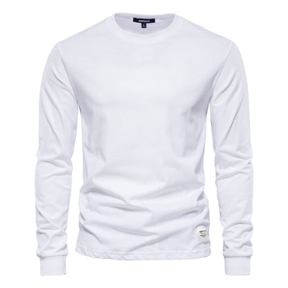 Men’s Oversized Long Sleeve T-Shirt – Casual Streetwear Cotton Crewneck Top for Everyday Style | AX601