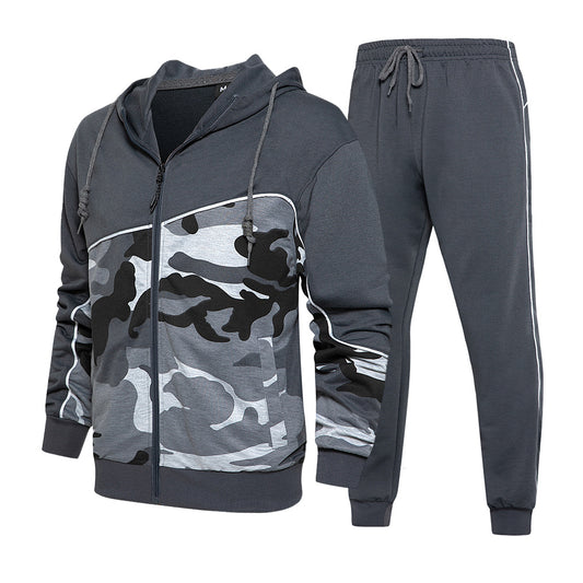 Men's Premium Camouflage Quick Fit Hooded Tracksuit  | TZ93