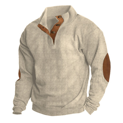Men's Outdoor Casual Long Sleeve Stand Collar Sweatshirt | DPMO