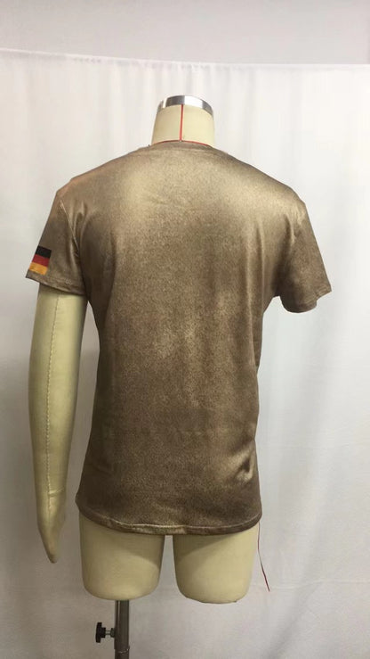 T-shirt d'extérieur pour homme avec imprimé aigle et drapeau allemand vintage | G0DF 