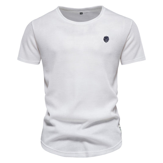 Men's Casual T-shirt Round Neck Sports Basic Bottom Shirt | QTS715