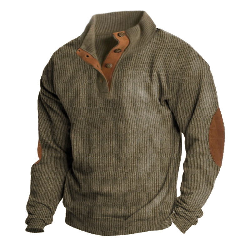 Men's Outdoor Casual Long Sleeve Stand Collar Sweatshirt | DPMO