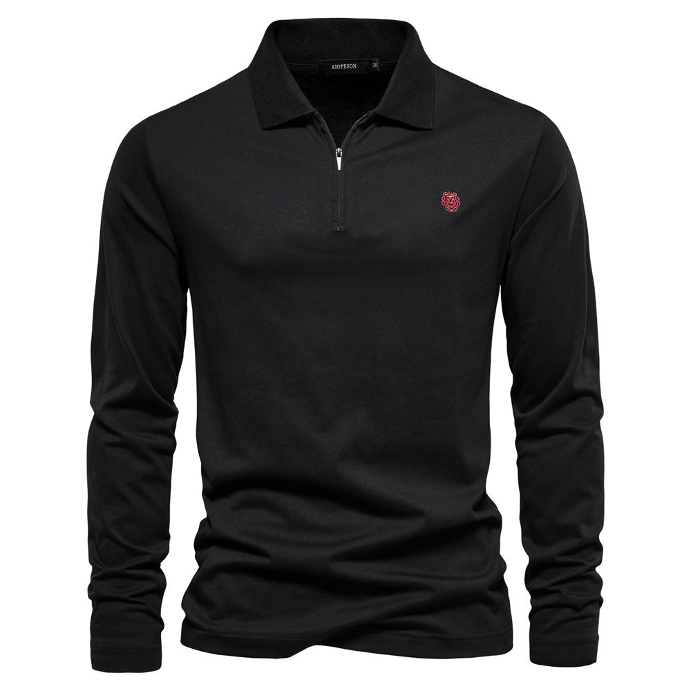 Men's Polo Zipper Long Sleeve Outdoor Shirts | PL212