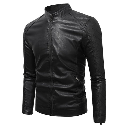 Men's Soft PU Leather Jacket Slim Fit Stylish Coat Blazer  | JK87