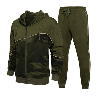 Men's Premium Camouflage Quick Fit Hooded Tracksuit  | TZ93