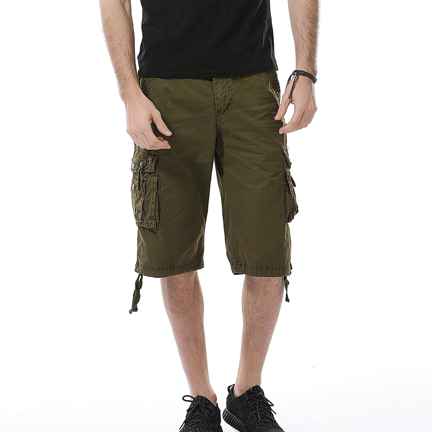Men's Multi-Pocket Versatile Twill Cargo Shorts-A082