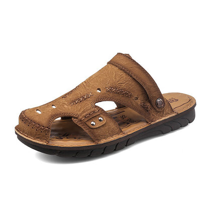 Men's Summer Breathable Casual Leather Sandals | 7101