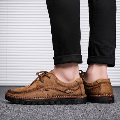 Men's Genuine Leather Lace-Up Casual Shoes Leisure Footwear | 88139