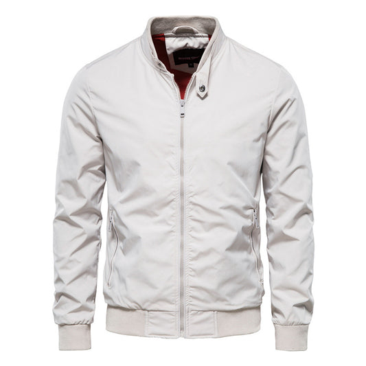 Men's Stand Collar Zip Windbreaker Jacket Casual-8836