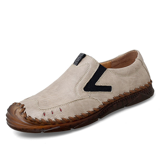 Men's Outdoor Handmade Stitched Leather Loafers Shoes | 90555