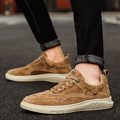 Men's Leather Breathable Lace-up Casual Shoes | 50890
