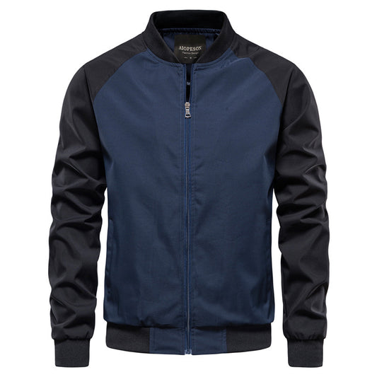 Men's Bomber Jackets spring Fall Full Zip Active Coat Outwear-AXJK11