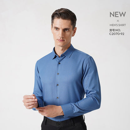 Premium Men's Dress Shirt Regular Fit Flex Collar Cotton Solid Shirts |  C2070