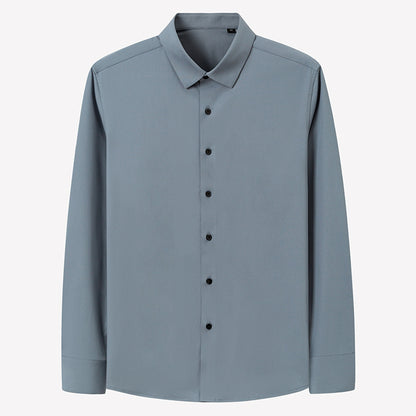 Modal Men's Dress Shirts Solid Long Sleeve Stretch Formal Shirt | C2080