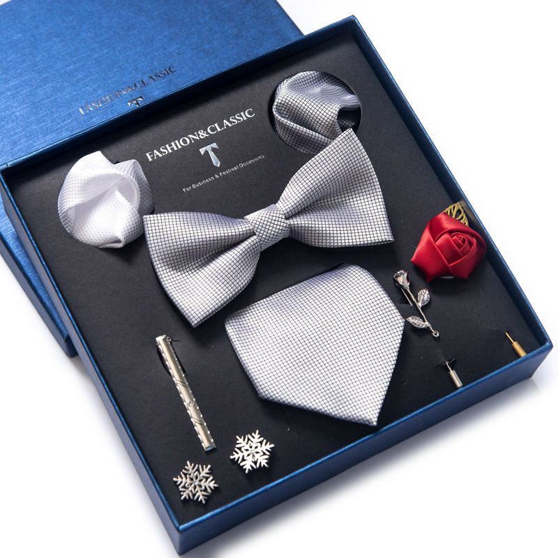 8 PCS Classic Men's Silk Tie Set Paisley Stripe Necktie for Men Gift Box | LB202